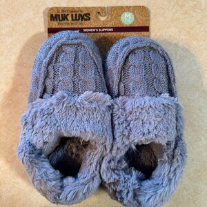 NWT Muk Luks Moselle Grey Slippers sz M 7/8